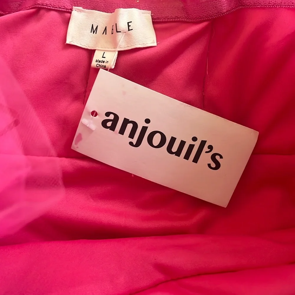 Vibrant Pink Tiered Tulle Dress - Picture 2 of 3